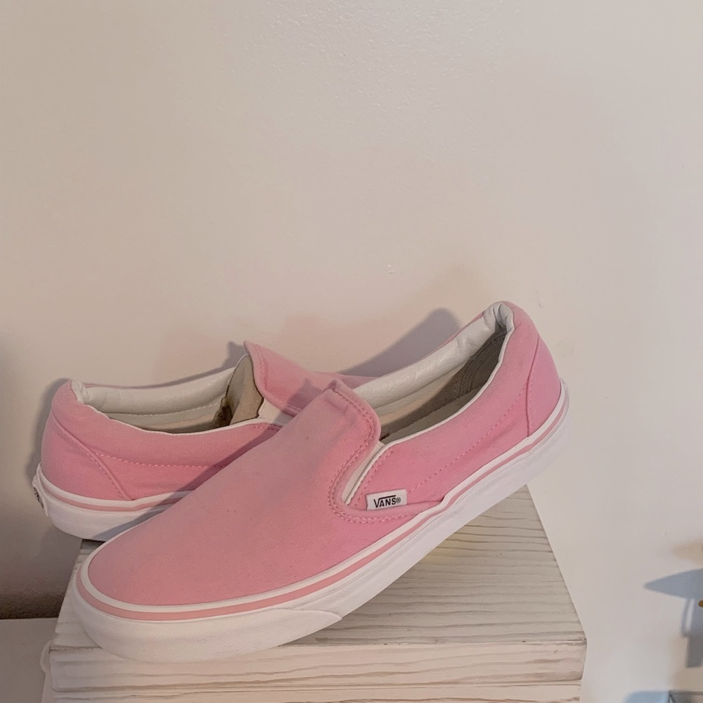 These are very cute and casual pink Vans